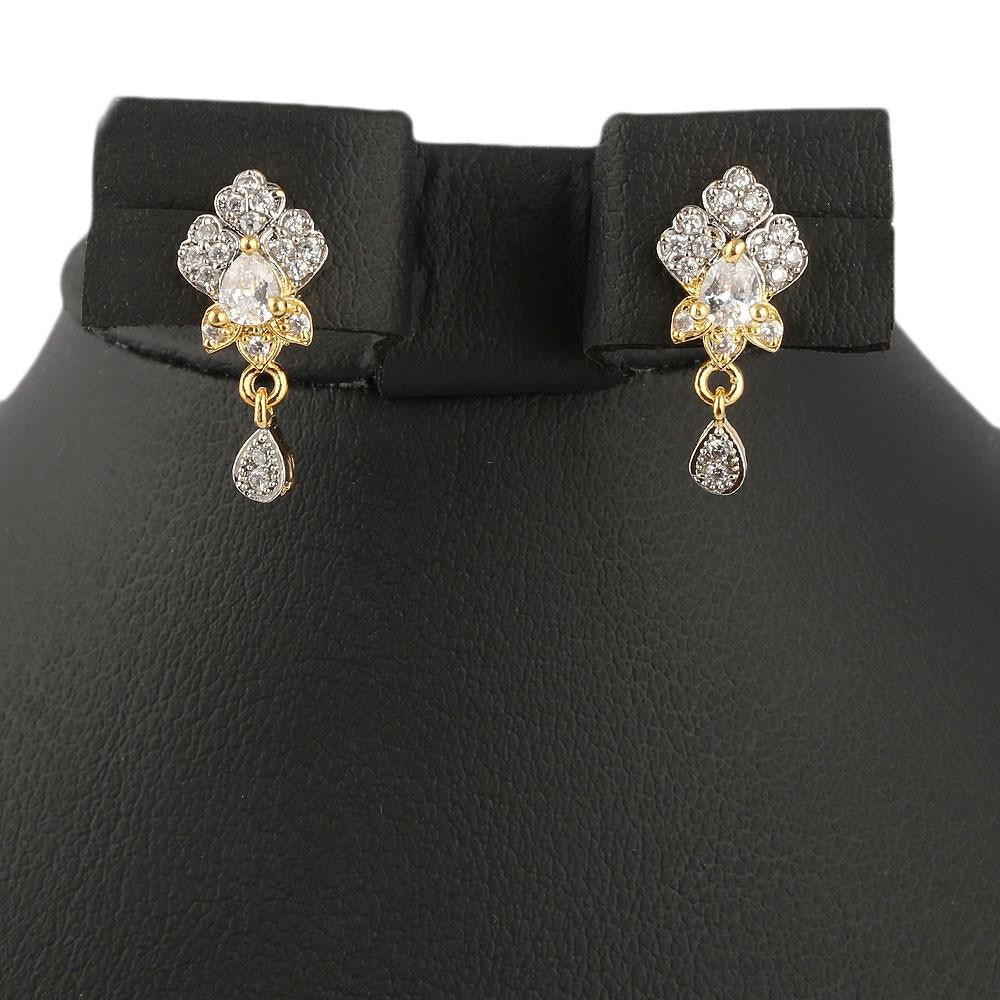 American Diamond Locket Set - Golden & Silver - test-store-for-chase-value