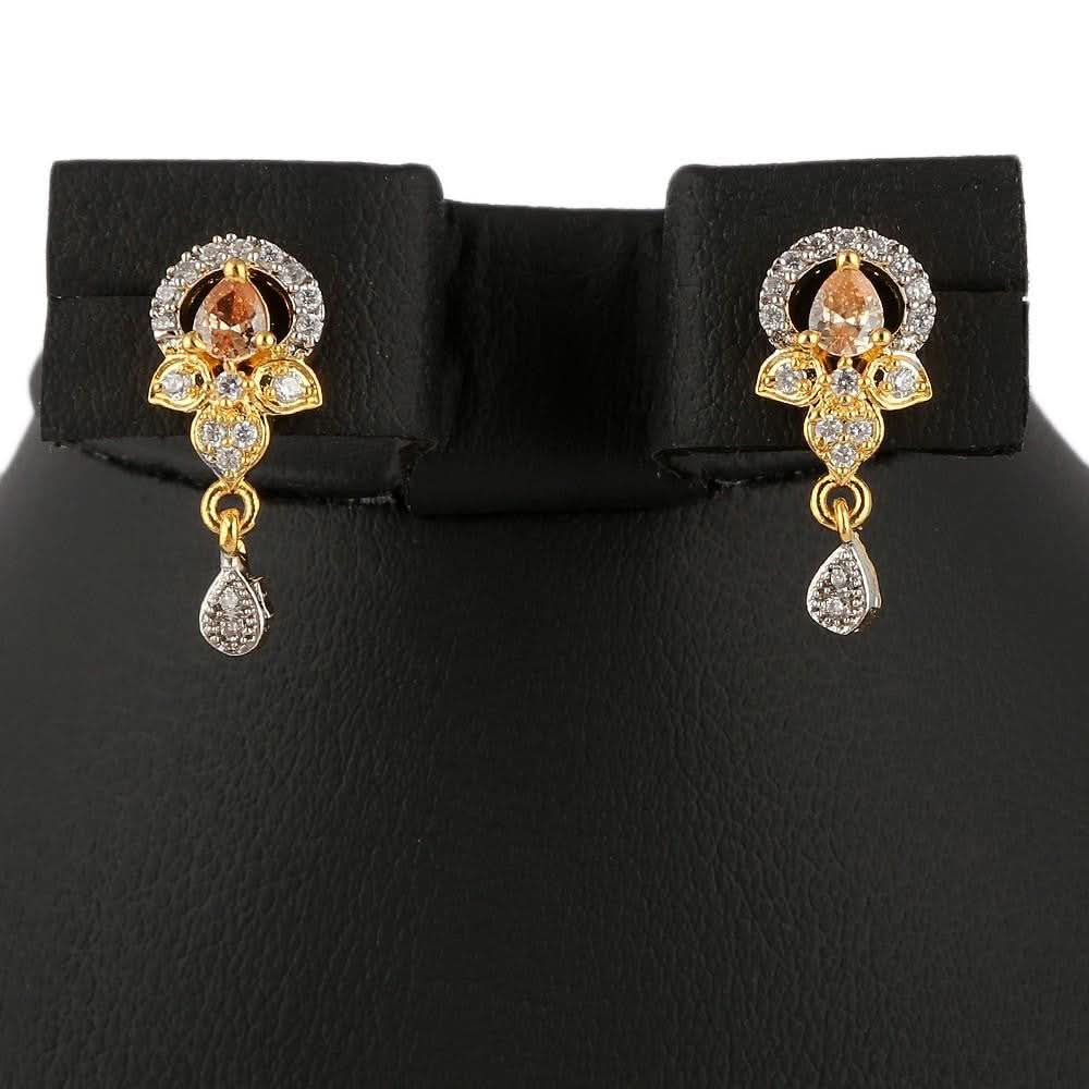 American Diamond Locket Set - Golden & Silver - test-store-for-chase-value