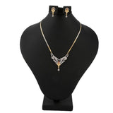 American Diamond Locket Set - Golden & Silver - test-store-for-chase-value