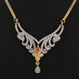 American Diamond Locket Set - Golden & Silver - test-store-for-chase-value