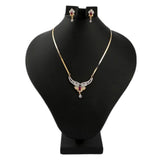 American Diamond Locket Set - Golden - test-store-for-chase-value