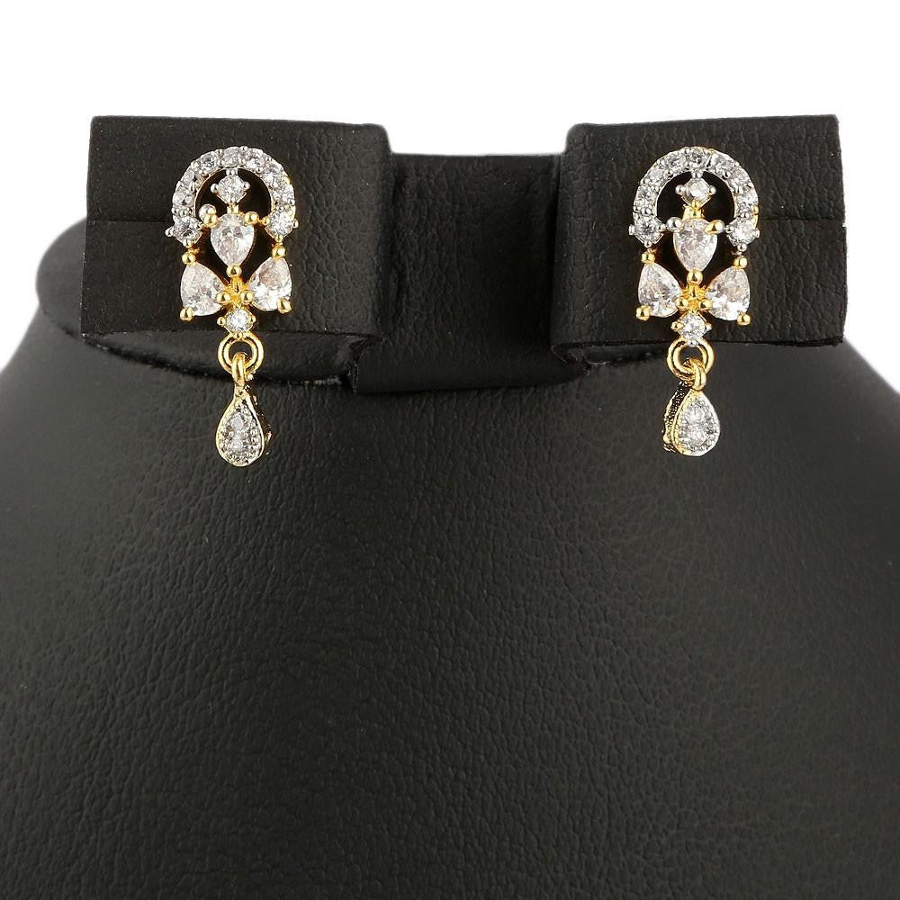 American Diamond Locket Set - Golden & Silver - test-store-for-chase-value