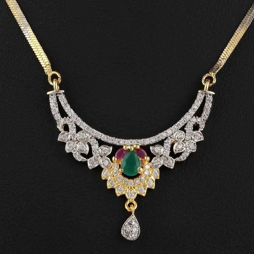 American Diamond Locket Set - Multi - test-store-for-chase-value
