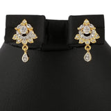 American Diamond Locket Set - Golden & Silver - test-store-for-chase-value