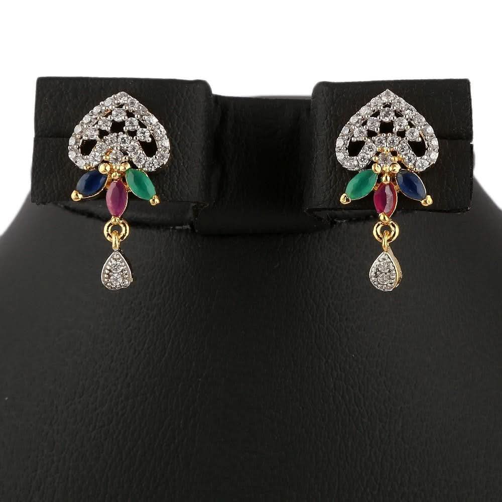 American Diamond Locket Set - Multi - test-store-for-chase-value