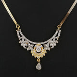 American Diamond Locket Set - Golden & Silver - test-store-for-chase-value