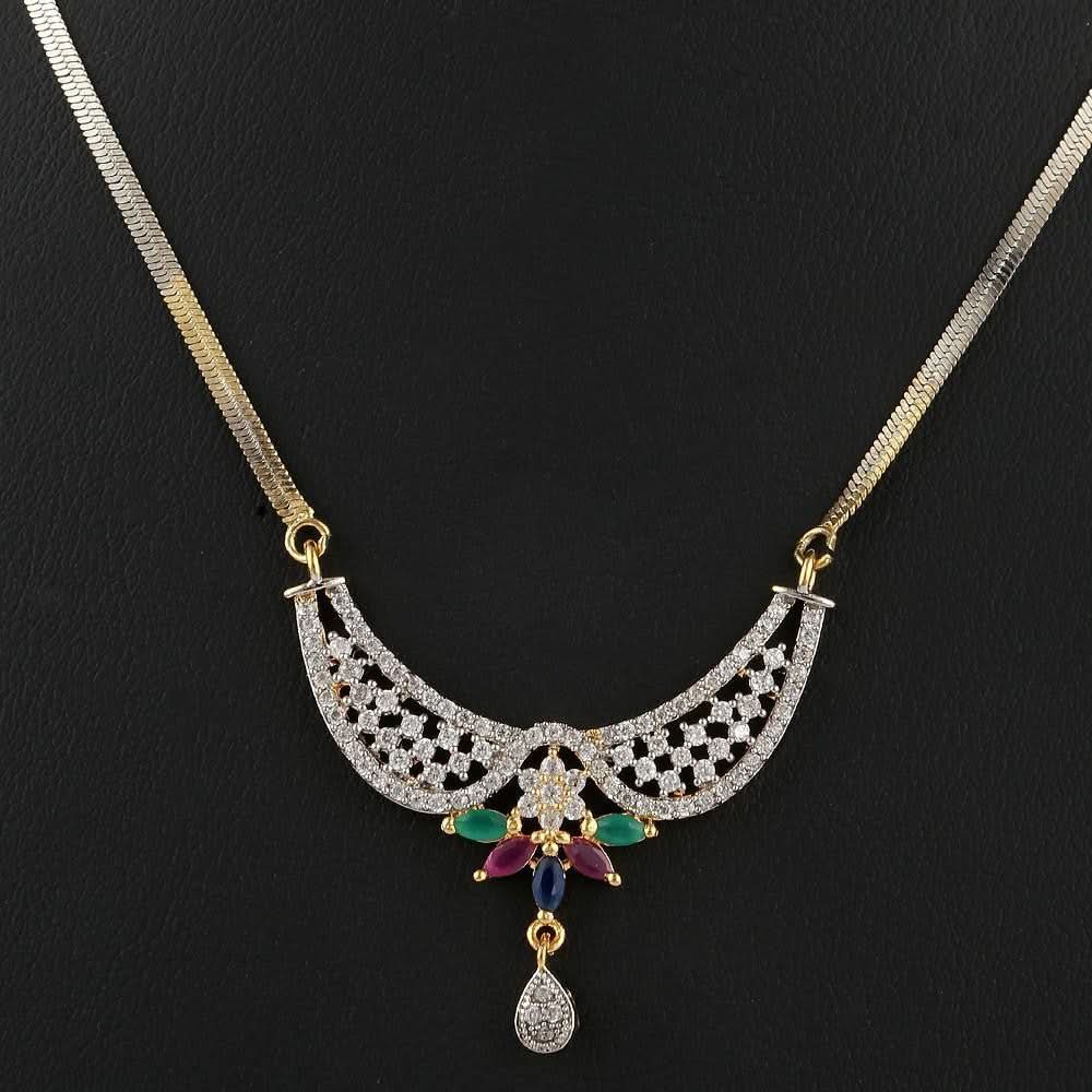 American Diamond Locket Set - Multi - test-store-for-chase-value