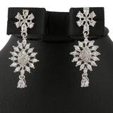 American Diamond Jewellery Set - Silver - test-store-for-chase-value