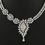 American Diamond Jewellery Set - Silver - test-store-for-chase-value