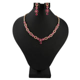 American Diamond Jewellery Set - Red - test-store-for-chase-value