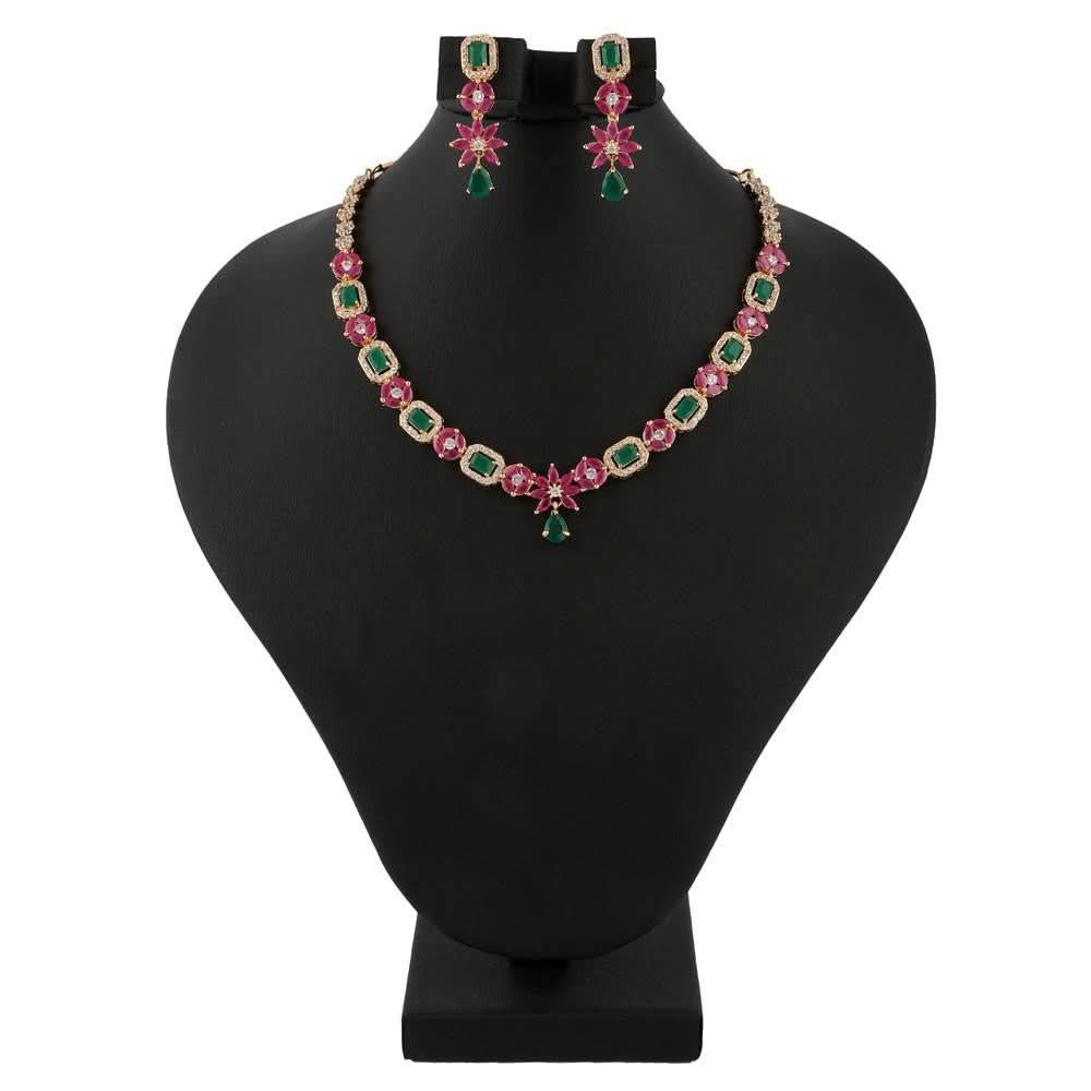 American Diamond Jewellery Set - Multi - test-store-for-chase-value