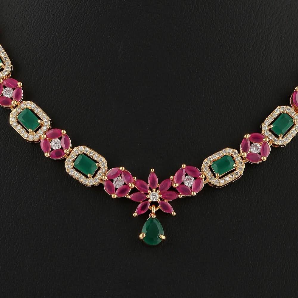 American Diamond Jewellery Set - Multi - test-store-for-chase-value