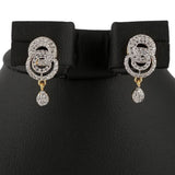 American Diamond Locket Set - Silver & Golden - test-store-for-chase-value