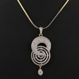 American Diamond Locket Set - Silver & Golden - test-store-for-chase-value