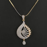 American Diamond Locket Set - Silver & Golden - test-store-for-chase-value