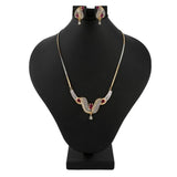 American Diamond Locket Set - Golden & Silver - test-store-for-chase-value