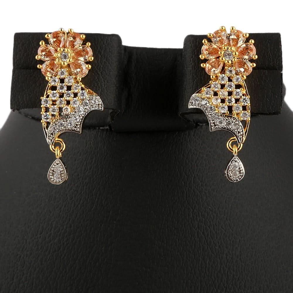 American Diamond Locket Set - Golden & Silver - test-store-for-chase-value