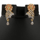 American Diamond Locket Set - Golden & Silver - test-store-for-chase-value