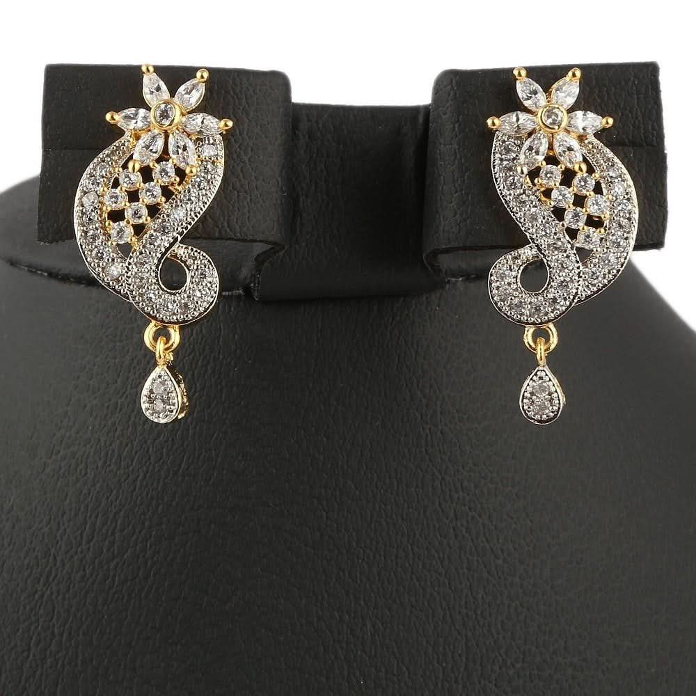 American Diamond Locket Set - Golden & Silver - test-store-for-chase-value