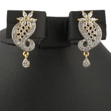 American Diamond Locket Set - Golden & Silver - test-store-for-chase-value