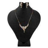 American Diamond Locket Set - Golden & Silver - test-store-for-chase-value