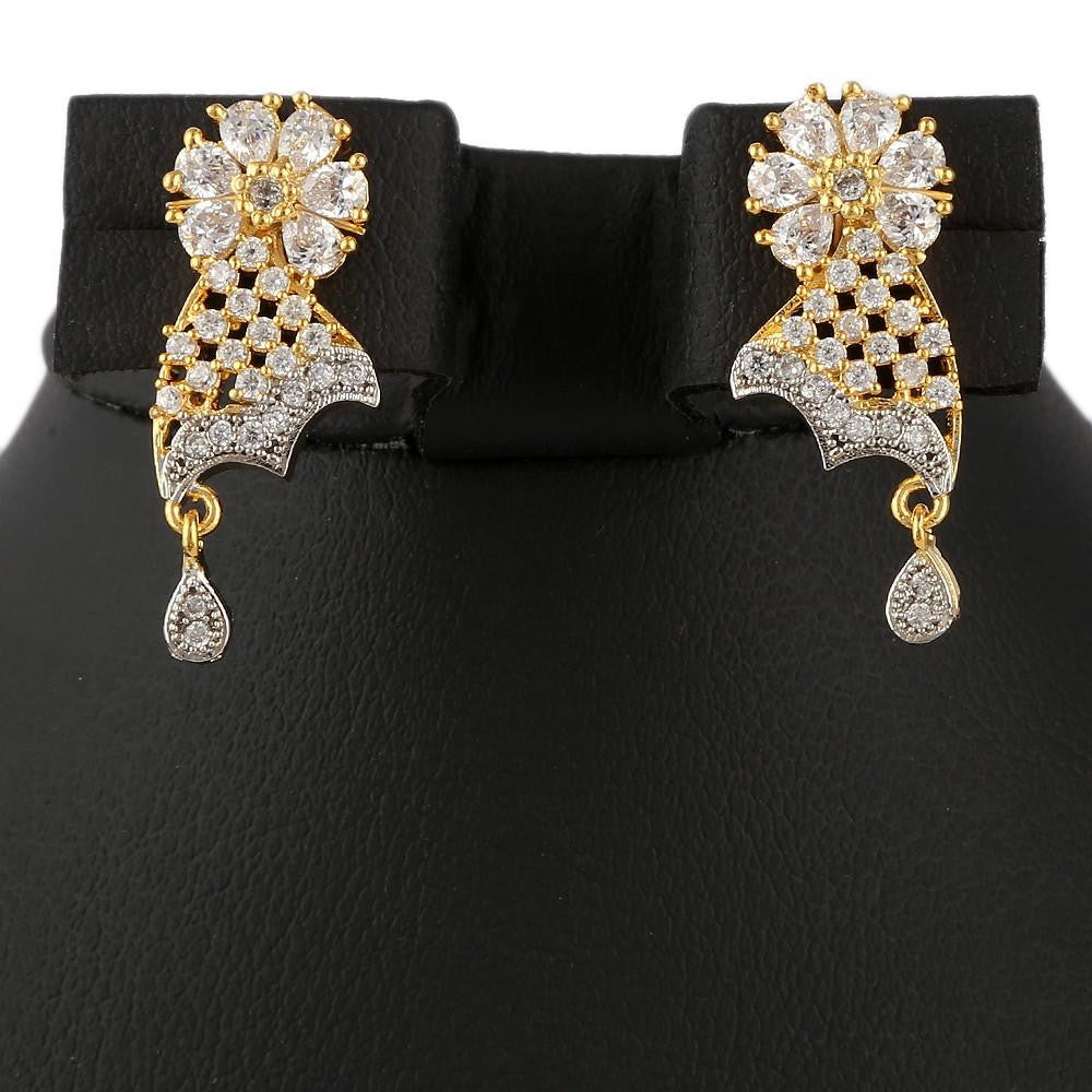 American Diamond Locket Set - Golden & Silver - test-store-for-chase-value