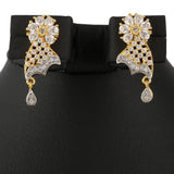 American Diamond Locket Set - Golden & Silver - test-store-for-chase-value