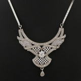American Diamond Locket Set - Silver - test-store-for-chase-value