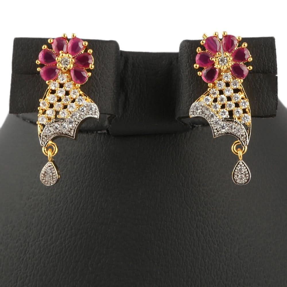American Diamond Locket Set - Multi - test-store-for-chase-value