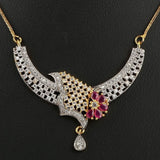 American Diamond Locket Set - Multi - test-store-for-chase-value