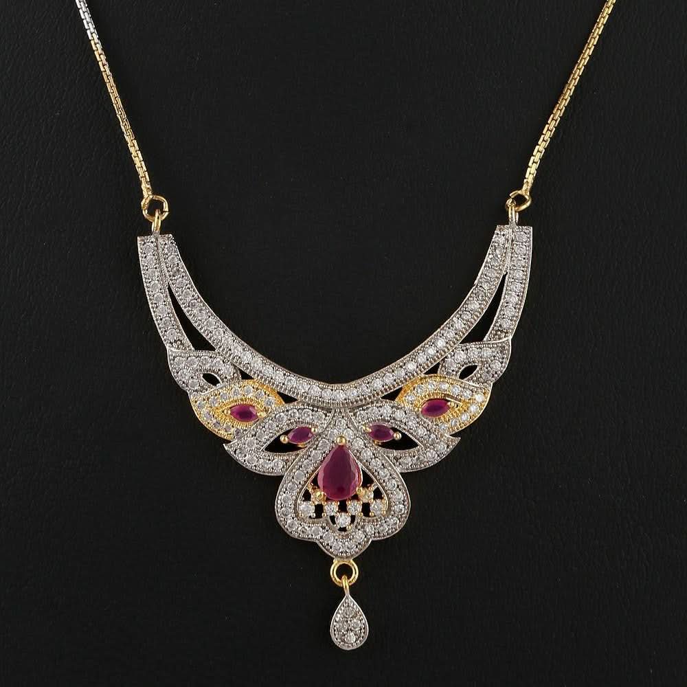 American Diamond Locket Set - Multi - test-store-for-chase-value
