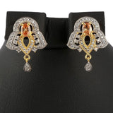 American Diamond Locket Set - Golden & Silver - test-store-for-chase-value