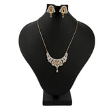 American Diamond Locket Set - Golden & Silver - test-store-for-chase-value