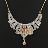 American Diamond Locket Set - Golden & Silver - test-store-for-chase-value