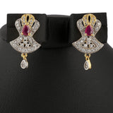 American Diamond Locket Set - Multi - test-store-for-chase-value