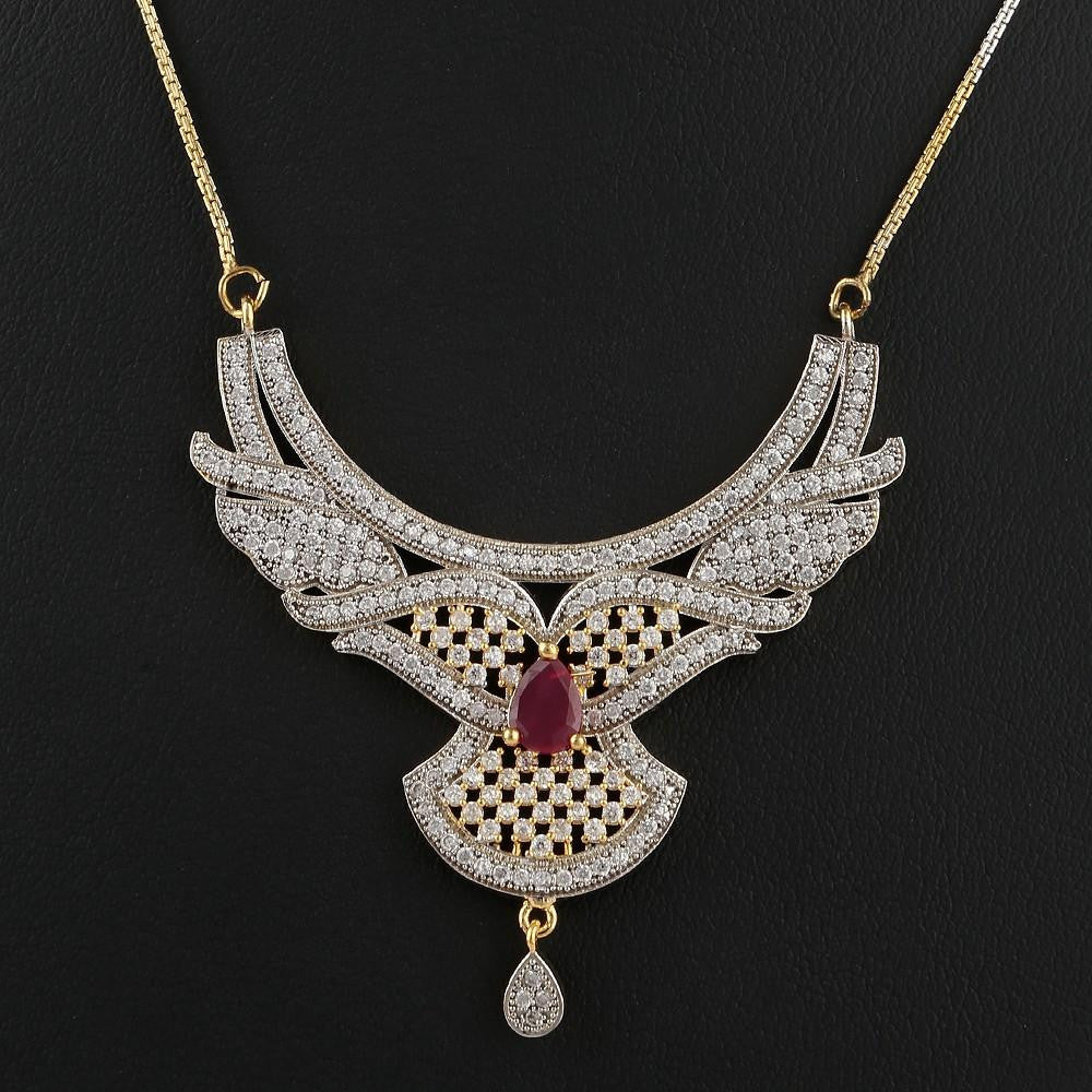 American Diamond Locket Set - Multi - test-store-for-chase-value