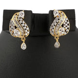 American Diamond Locket Set - Silver & Golden - test-store-for-chase-value