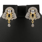 American Diamond Locket Set - Silver & Golden - test-store-for-chase-value