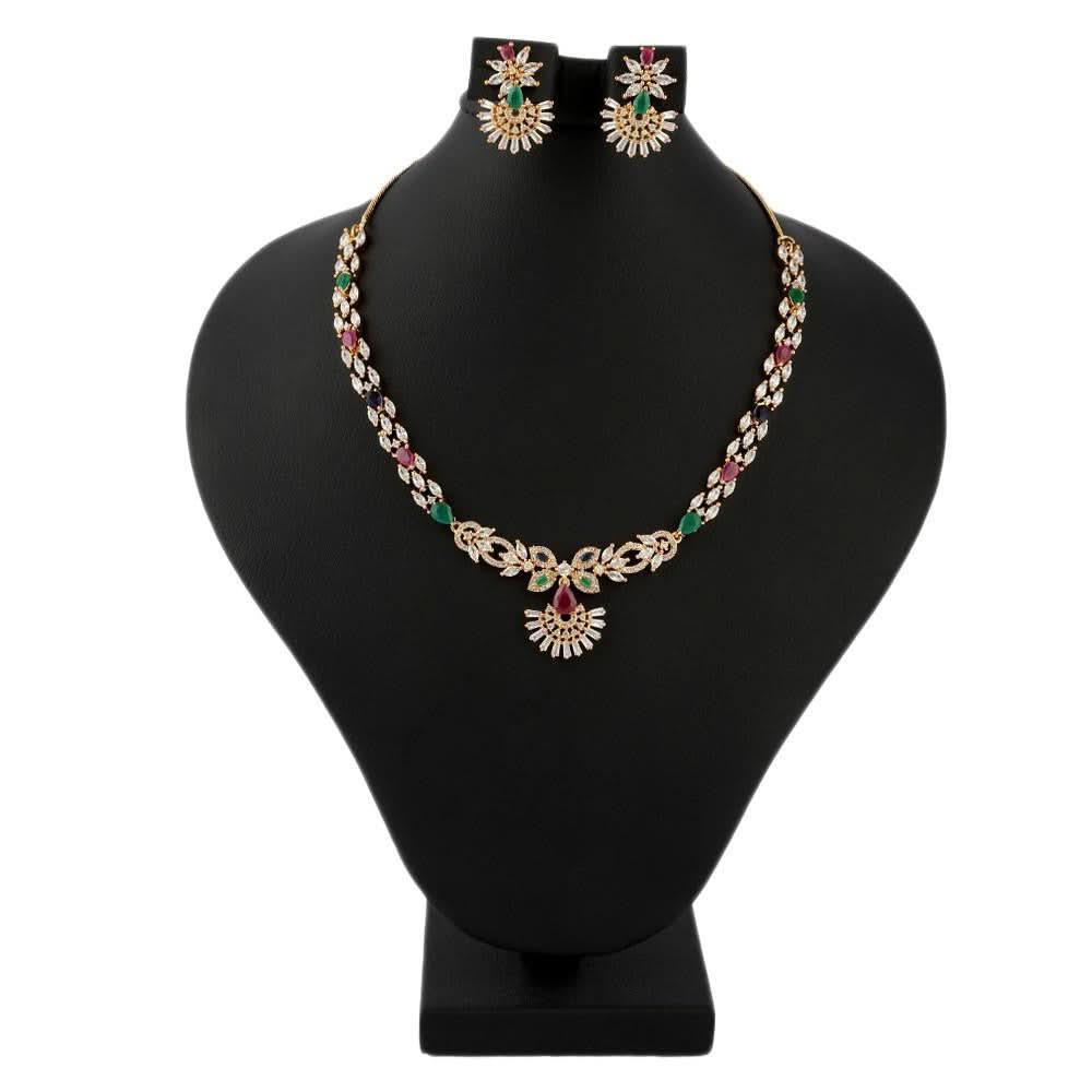 American Diamond Jewellery Set - Multi - test-store-for-chase-value