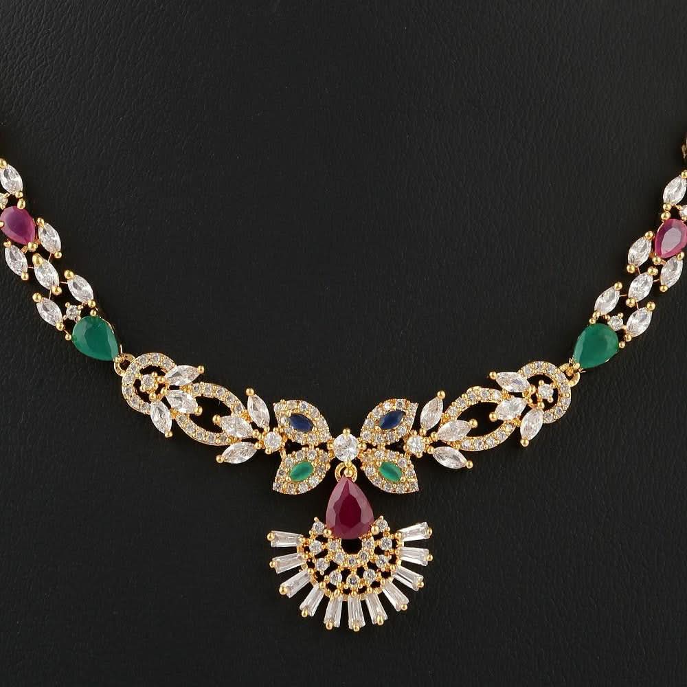 American Diamond Jewellery Set - Multi - test-store-for-chase-value