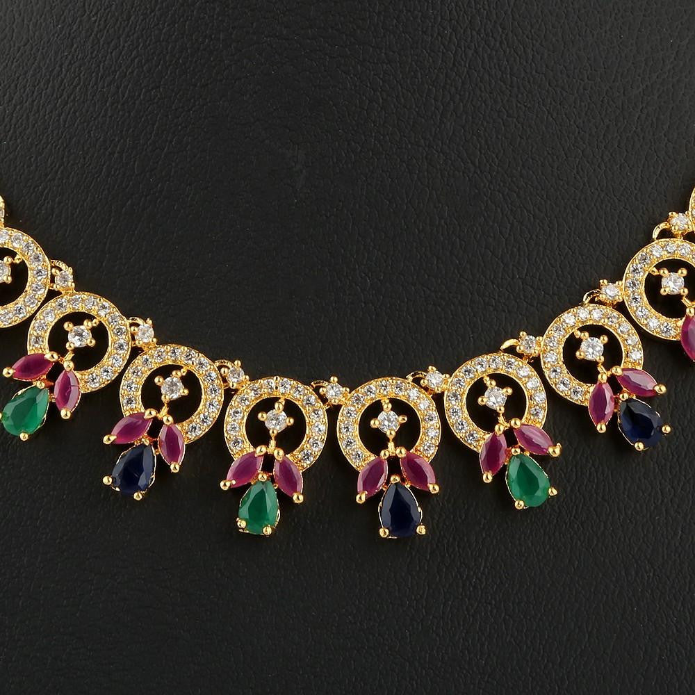 American Diamond Jewellery Set - Multi - test-store-for-chase-value