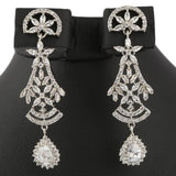 American Diamond Jewellery Set - Silver - test-store-for-chase-value