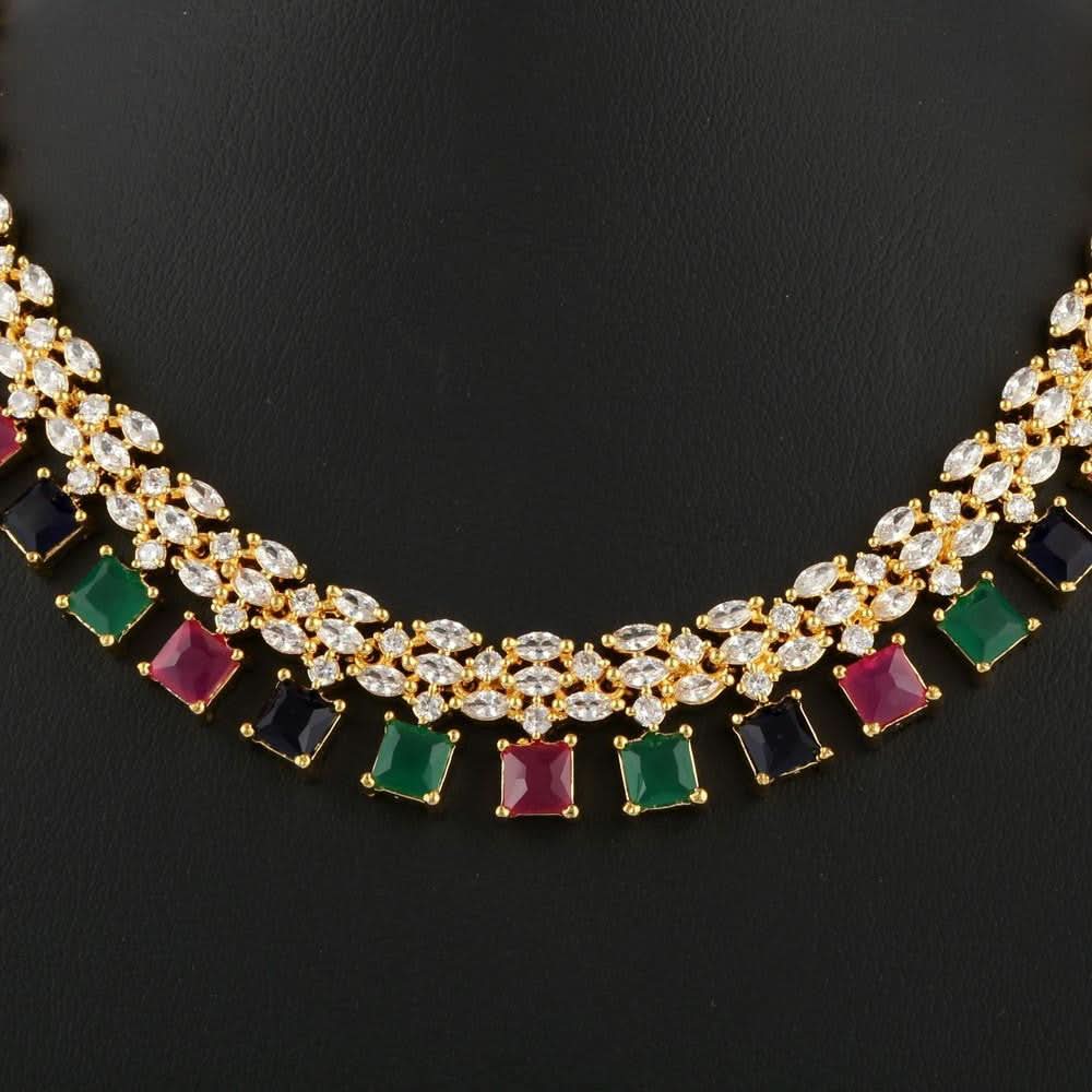 American Diamond Jewellery Set - Multi - test-store-for-chase-value