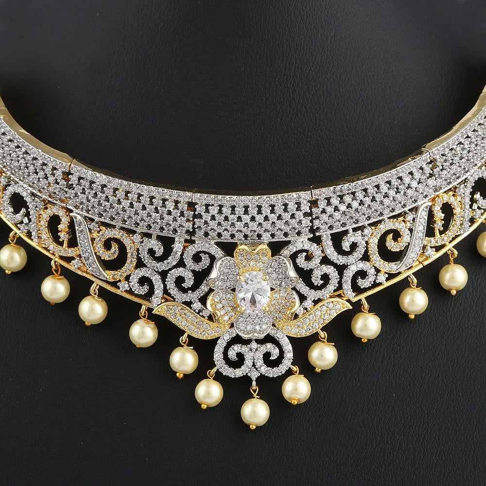 American Diamond Bridal Jewellery Set - Multi - test-store-for-chase-value