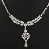 American Diamond Jewellery Set - Silver - test-store-for-chase-value