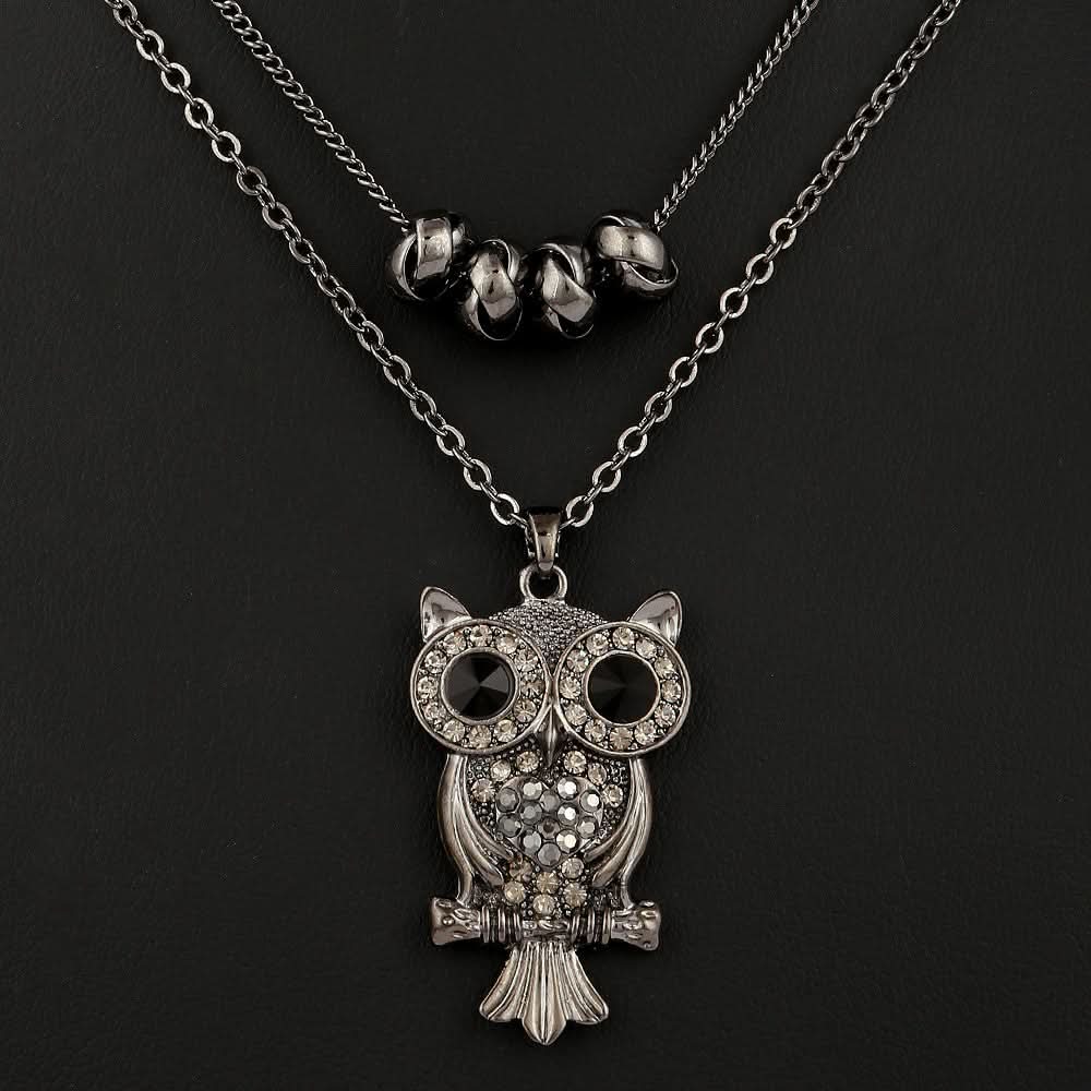Women's Fancy Chain Locket - Grey - test-store-for-chase-value