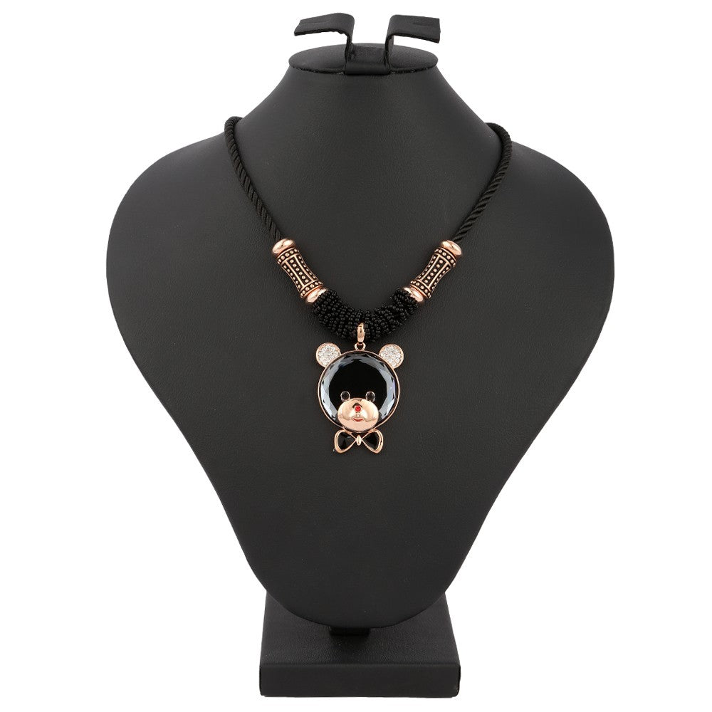 Women's Fancy Chain Locket - Black - test-store-for-chase-value