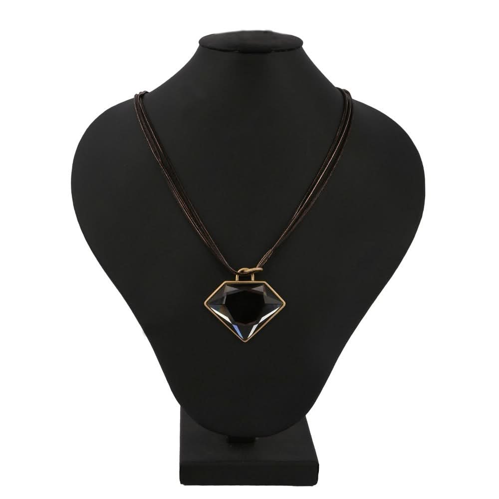 Women's Fancy Chain Locket - Black - test-store-for-chase-value