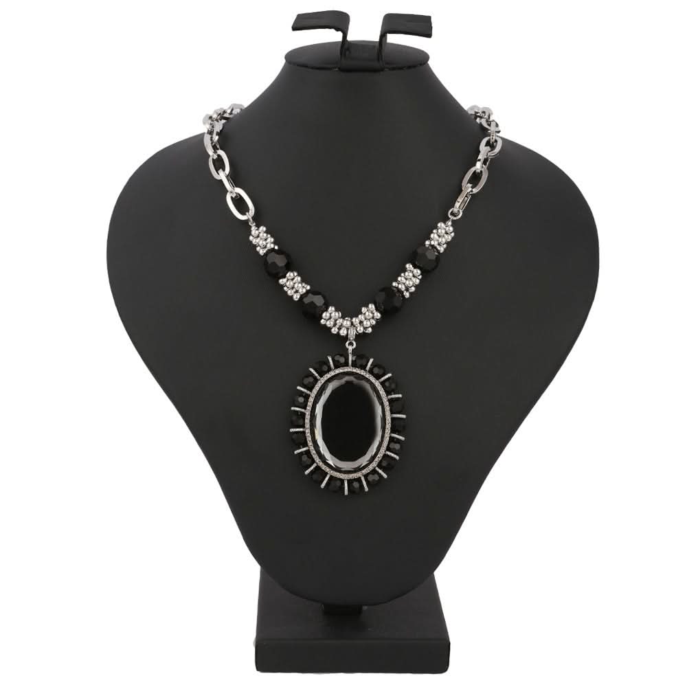 Women's Fancy Chain Locket - Black - test-store-for-chase-value