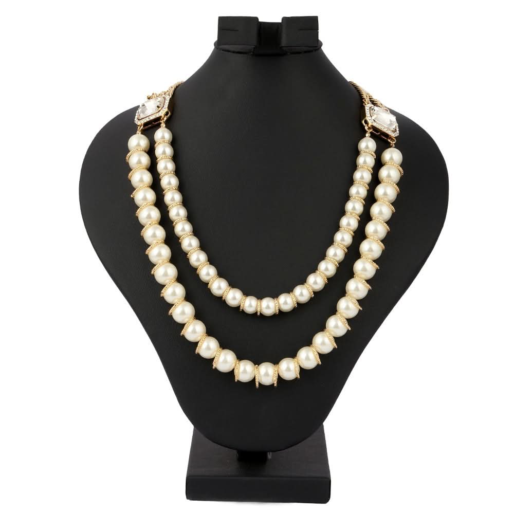 Women's Fancy Mala - Gold & White - test-store-for-chase-value